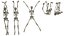 Skeleton Hanging Poses - Low-poly 3D model