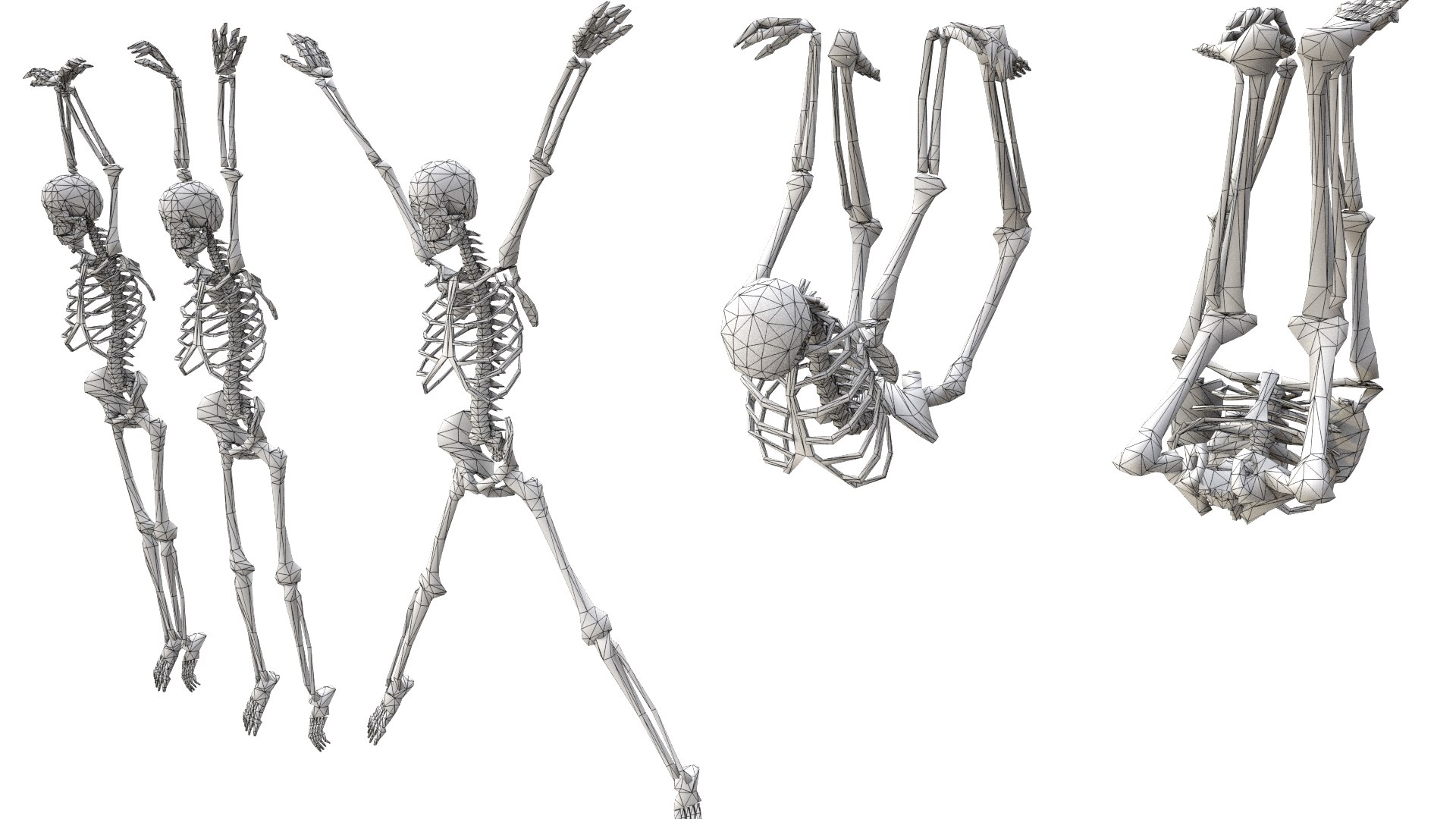 3D hanging poses low-poly skeletons model https://p.turbosquid.com/ts-thumb/7p/DwTt9L/o6AefQmF/skeleton_hanging_11_wire/jpg/1544010373/1920x1080/fit_q87/ba6efc418bcb1eebb5105f29041d9f5bd767948a/skeleton_hanging_11_wire.jpg
