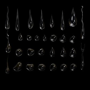 Droplets bundle - patch of water drops