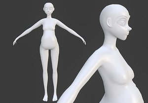 3D pregnant woman