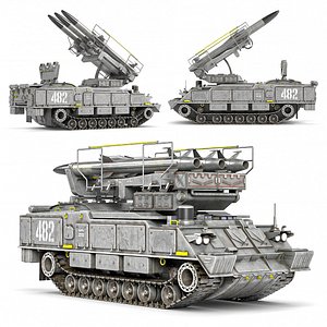 3D 2K 12 Kub Missiles Launcher SA-6 Missile model