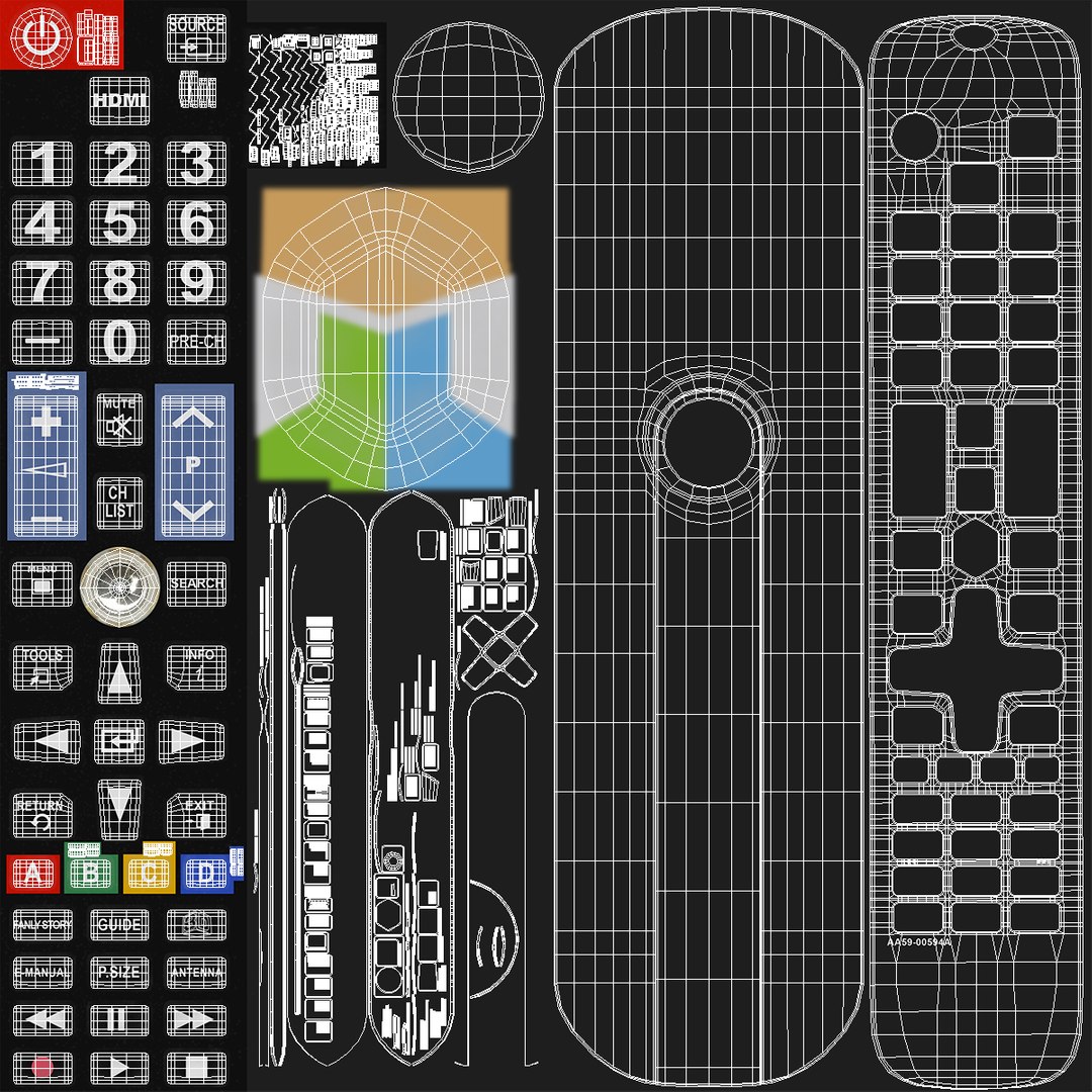 3D samsung tv remote control model - TurboSquid 1362779