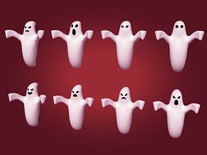 3D ghost cartoon