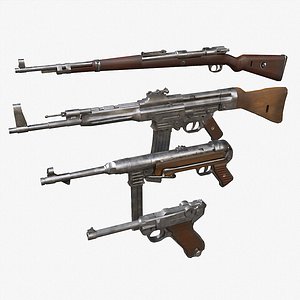 WW2 Pack Game Ready Realistic German Guns