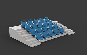 stadium seat 3D model 3D
