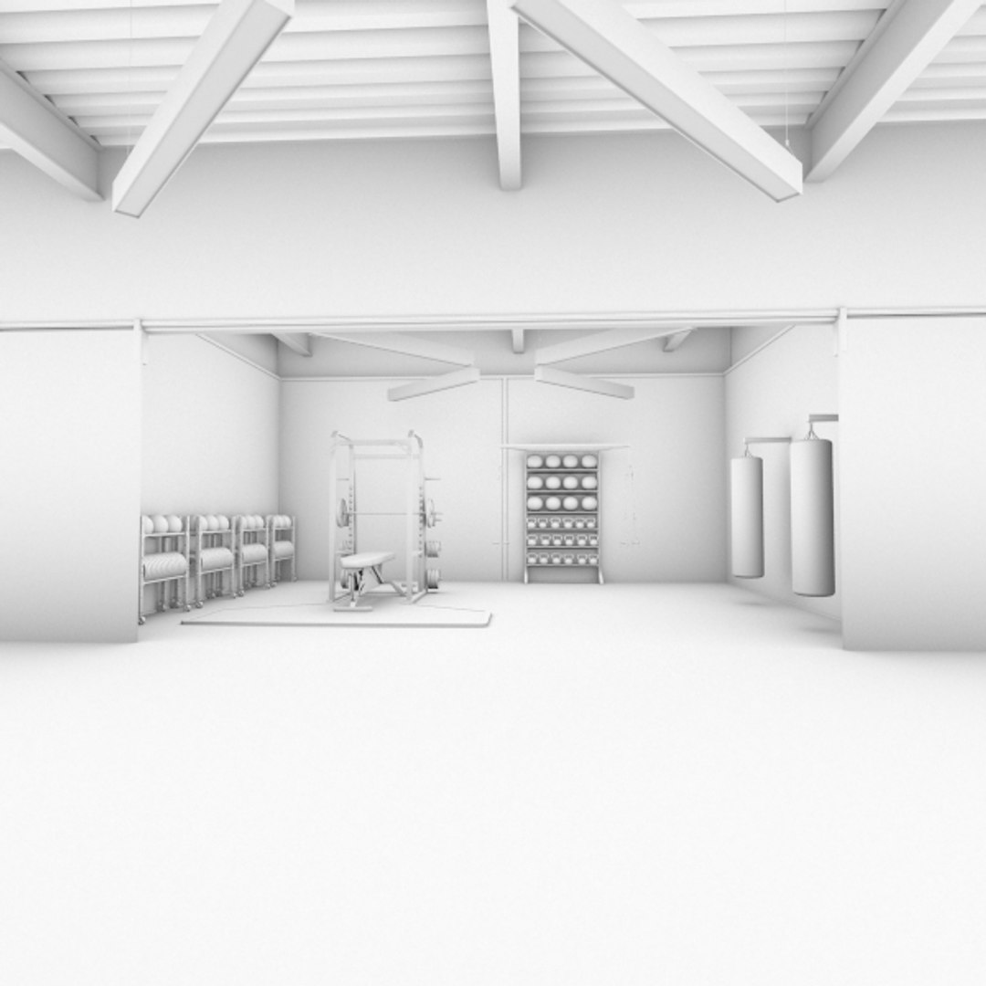3d Gym Room - Model