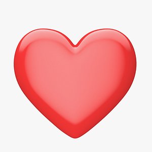 3D model Whatsapp Red Heart Emoji