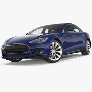 Tesla Model S P100D 2015 Rigged 3D Model