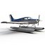 light aircraft piper pa 3d model