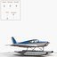 light aircraft piper pa 3d model