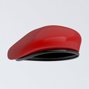 British Army Beret Red 3D model