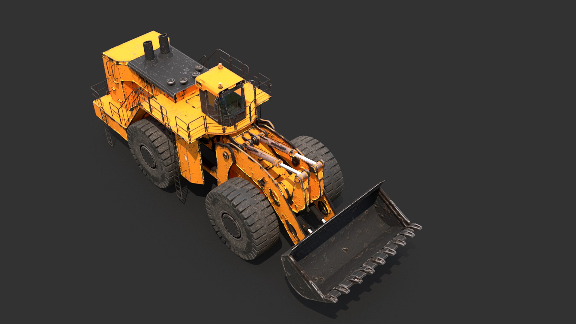 3D Heavy Wheeled Loader Rusted - TurboSquid 2057591