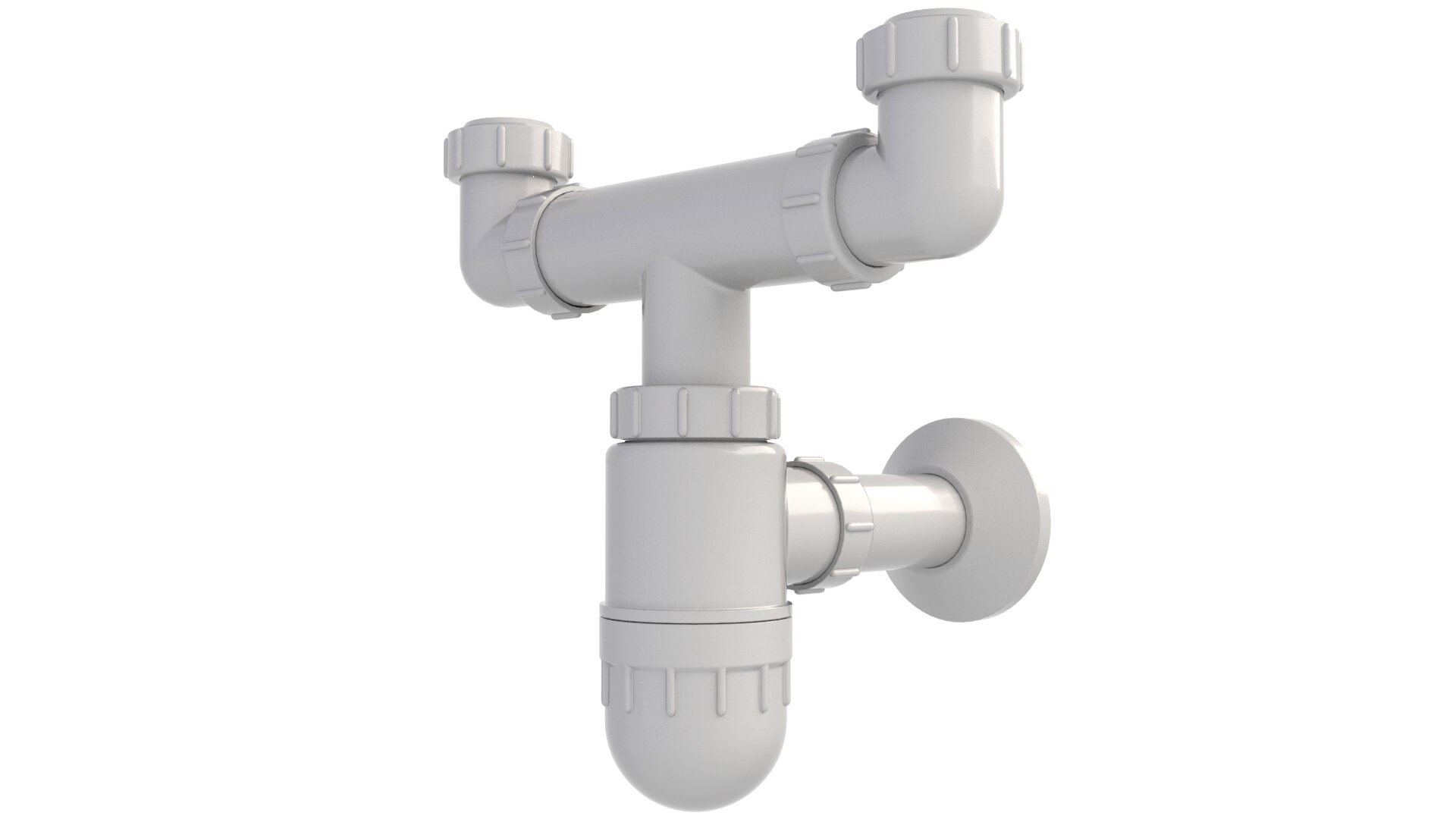 Kitchen Two-bowl Sink Siphon 74 3D Model - TurboSquid 2257285
