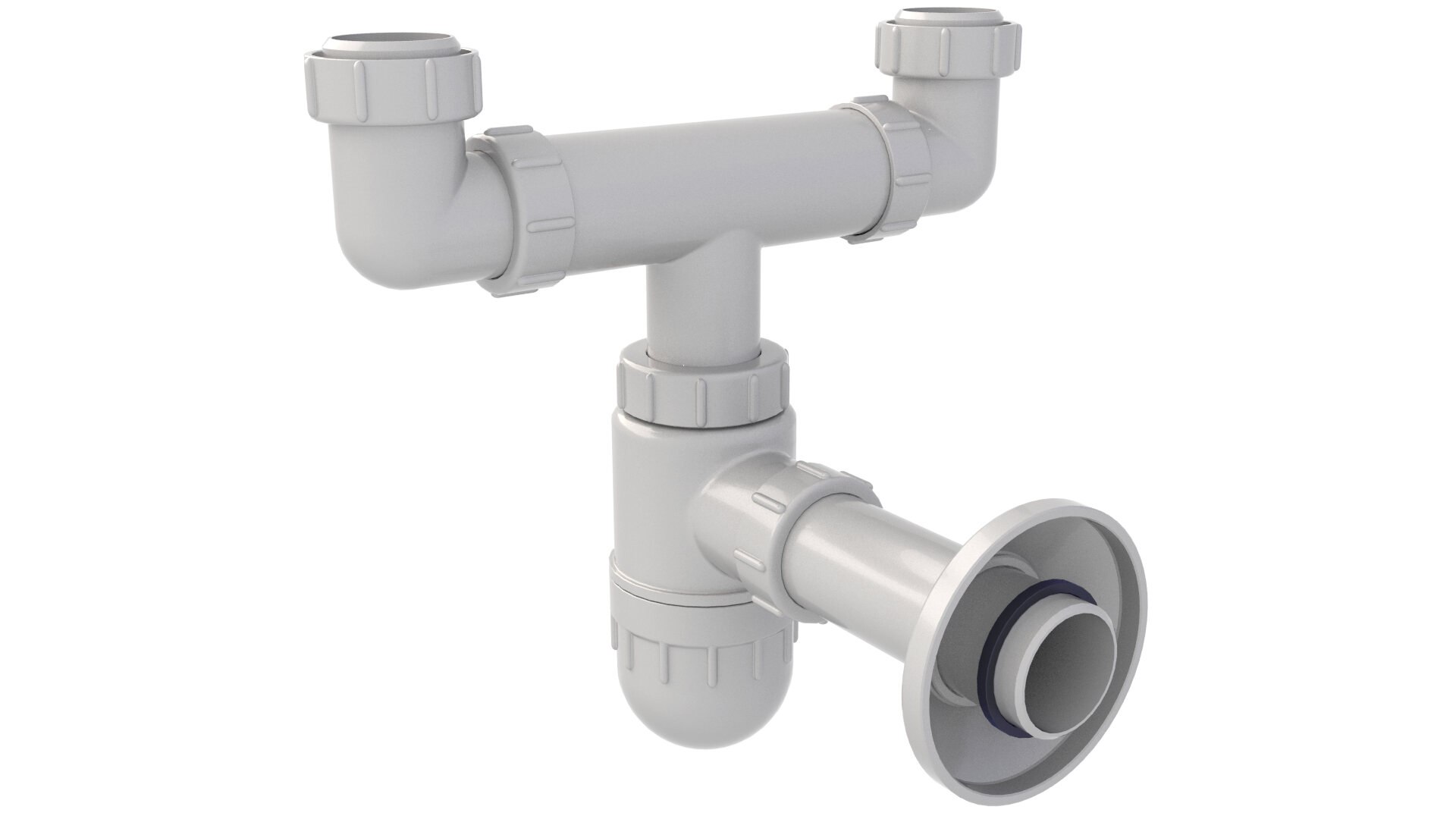 Kitchen Two-bowl Sink Siphon 74 3D Model - TurboSquid 2257285