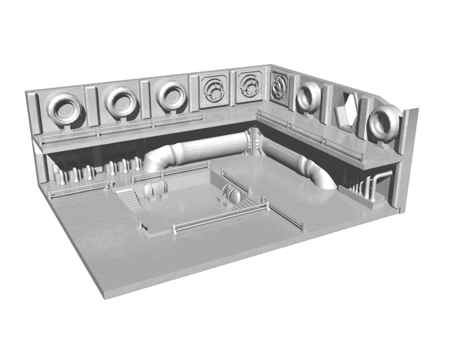 3D Sci-fi Room Engine - TurboSquid 1162125