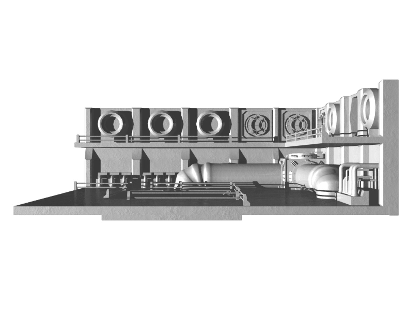3D Sci-fi Room Engine - TurboSquid 1162125