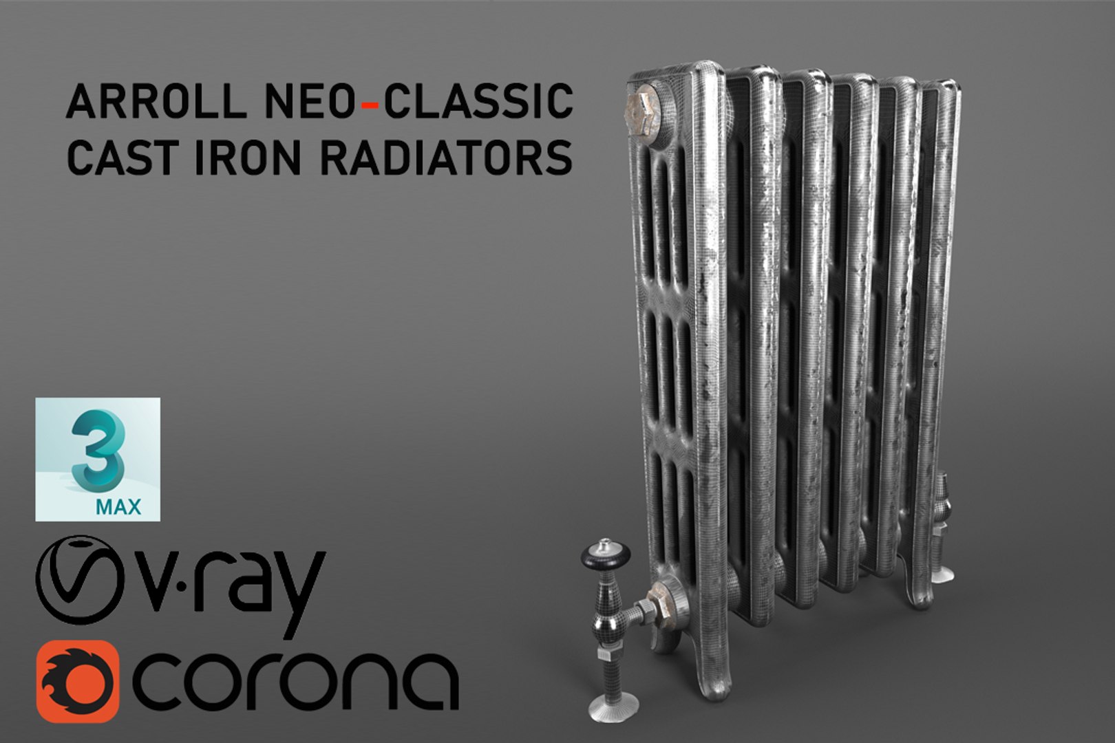 ARROLL NEO-CLASSIC CAST IRON RADIATOR 3D Model - TurboSquid 1894518