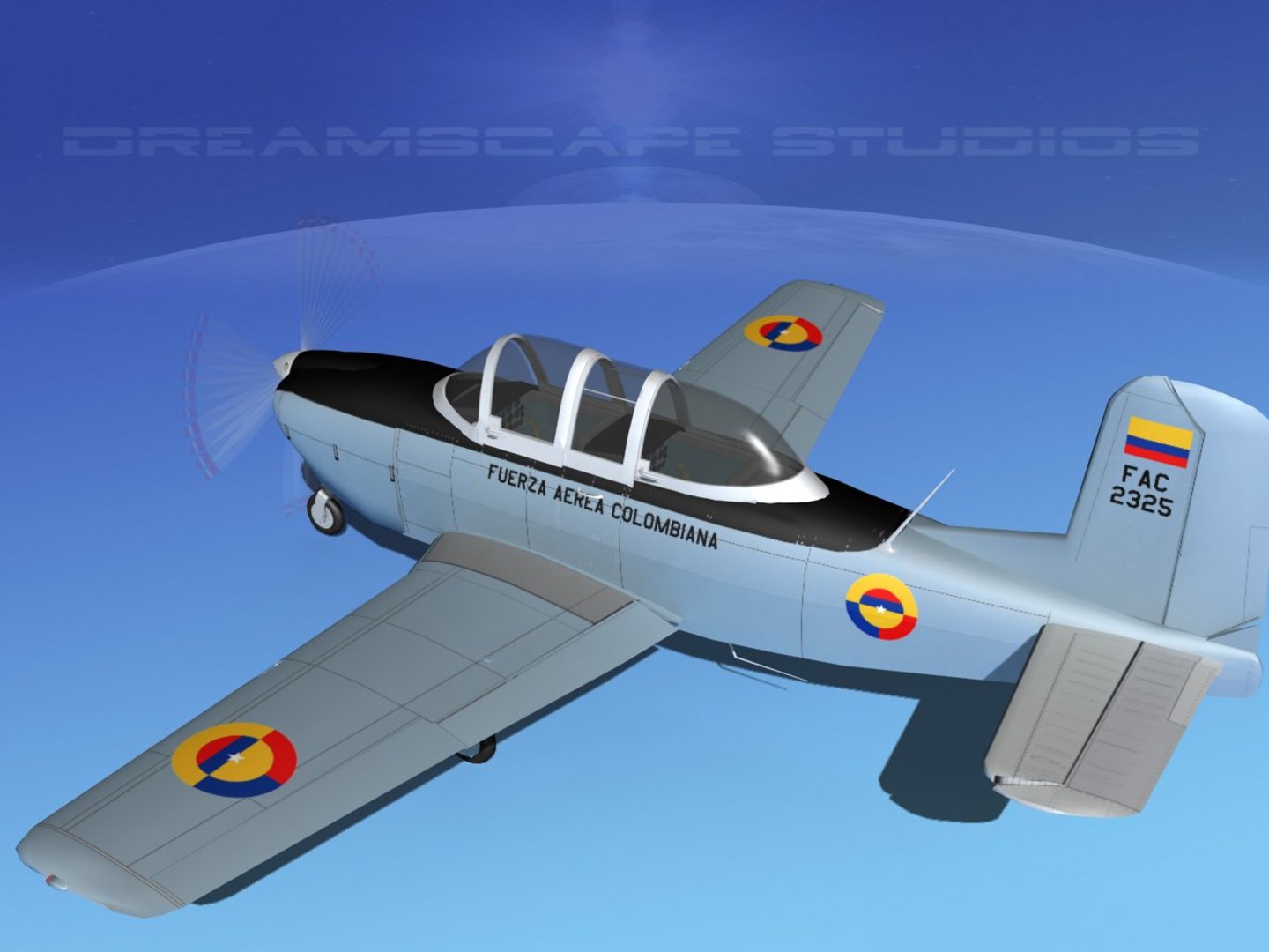 3D beechcraft t-34 mentor - TurboSquid 1218648