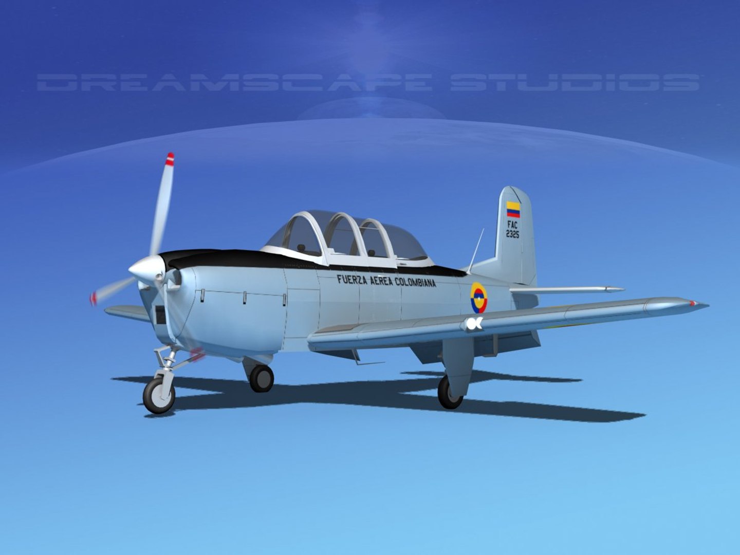 3D beechcraft t-34 mentor - TurboSquid 1218648