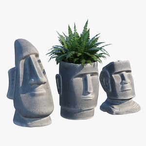 3D Easter island head