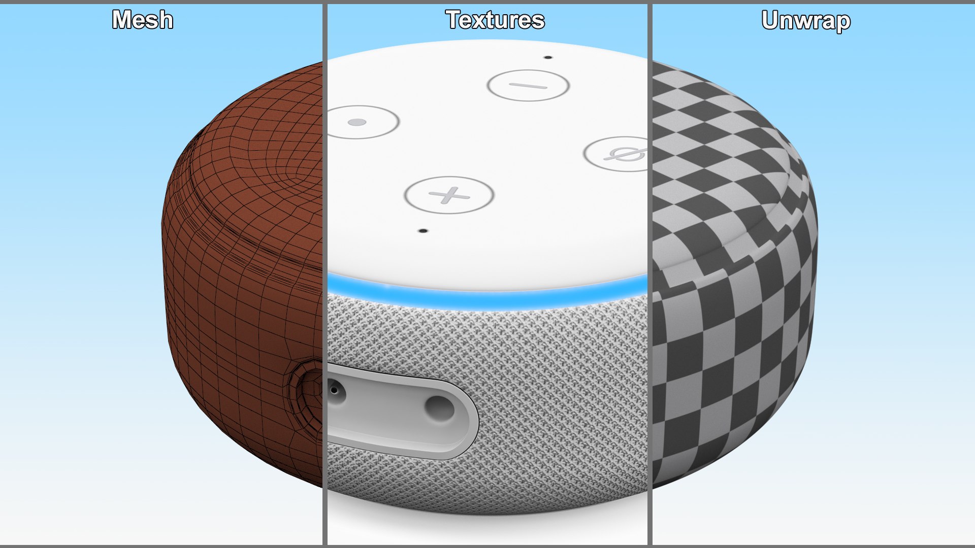 Amazon Echo Dot White model https://p.turbosquid.com/ts-thumb/7p/zhK45l/or/amazonechodotwhite3dmodel010/jpg/1670303091/1920x1080/fit_q87/9f3d0f5c930e5fdda4959a9a6985d7c68fab7bc2/amazonechodotwhite3dmodel010.jpg