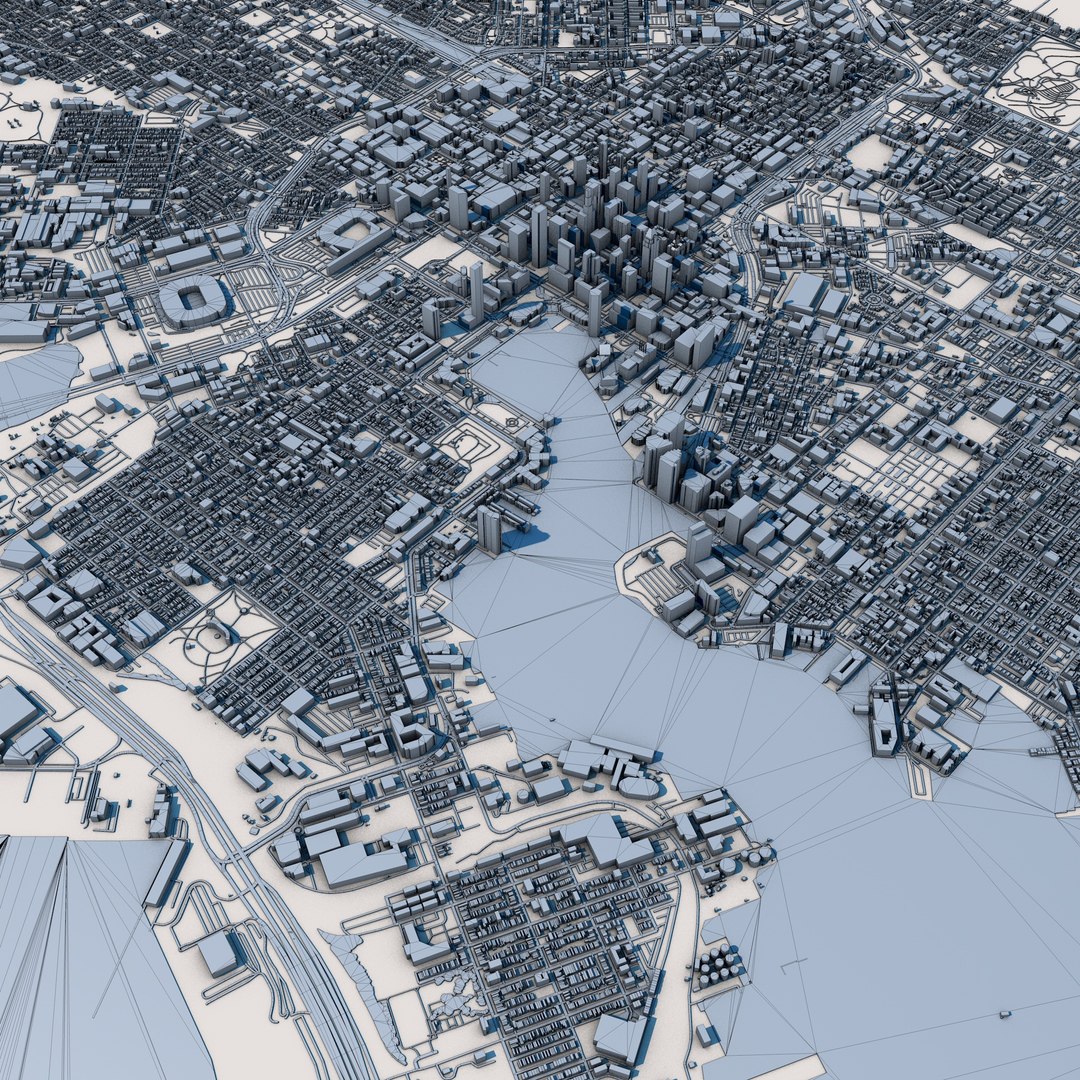 3D Baltimore City Maryland United States Model - TurboSquid 2308029