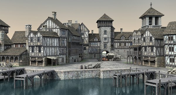 Medieval port 3D | 1144332 | TurboSquid