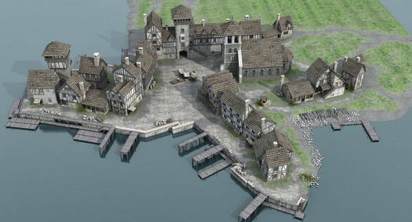 Medieval port 3D | 1144332 | TurboSquid