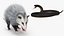 Opossum Hunts Snake Fur 3D model