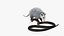 Opossum Hunts Snake Fur 3D model