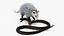 Opossum Hunts Snake Fur 3D model