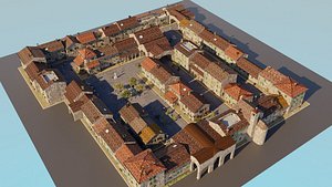 small town blender 3D model