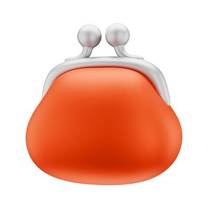 3D Small Wallet Icon model