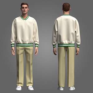 Mens Pant with Sweatshirt 3D