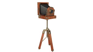 Antique Folding Camera 3D model