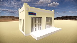 Small Electrical Substation Building in Revit 3D model