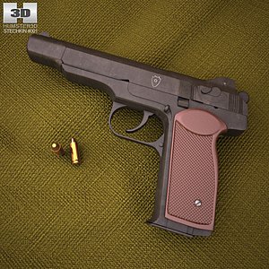 stechkin pistol automatic 3D