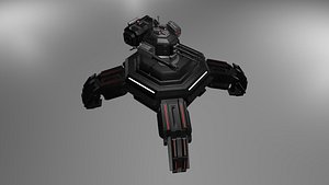 Sci-Fi Combat Turret Model U-21