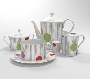 tea set 3D model