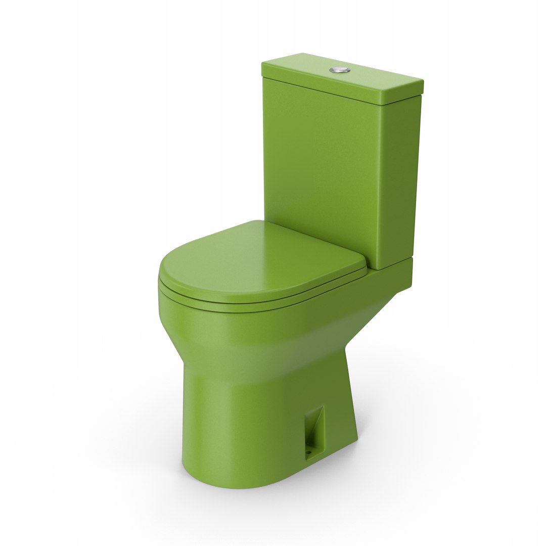 Green Toilet 3D TurboSquid 1843082