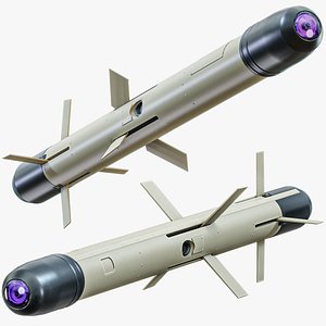 3D Rigged Missile SPIKE ER2 PBR