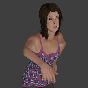 3D model Rigged Female Character 37