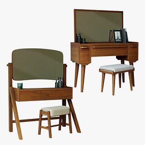 3D Vintage dressing table set