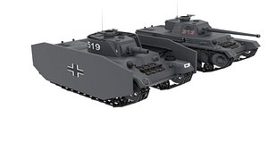 WW2 German Tank Pzkw IV 3D model