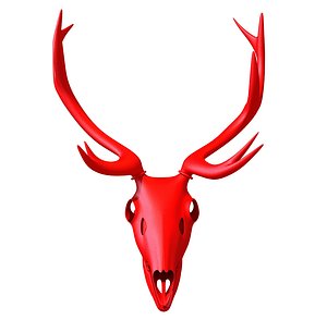 3D Printable Deer Skull Print-ready Model