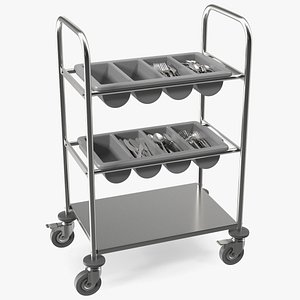 Tray Cutlery Trolley Full