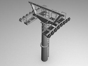 cableway cable way 3d model