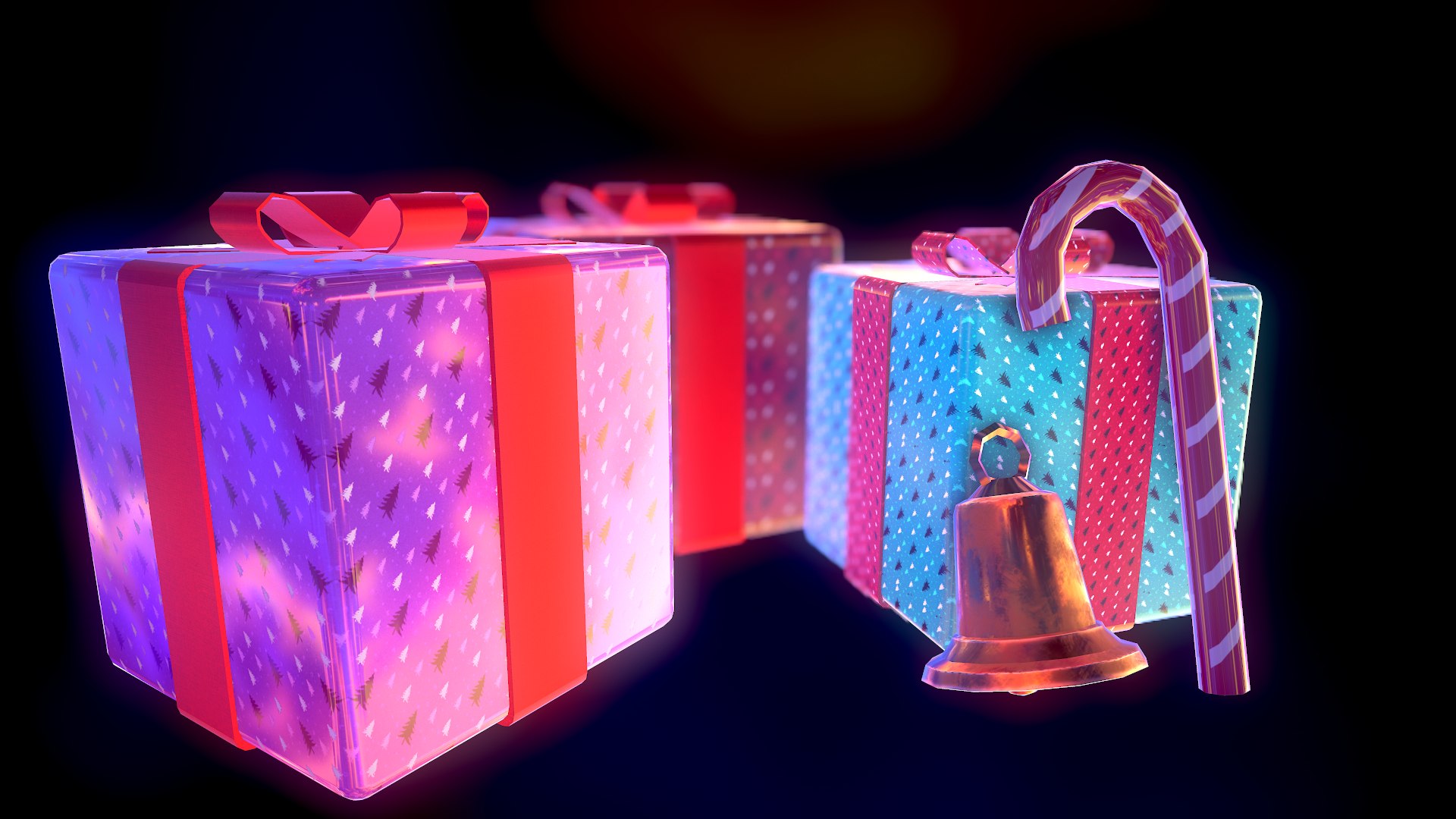 Free Christmas Pack 3d Model