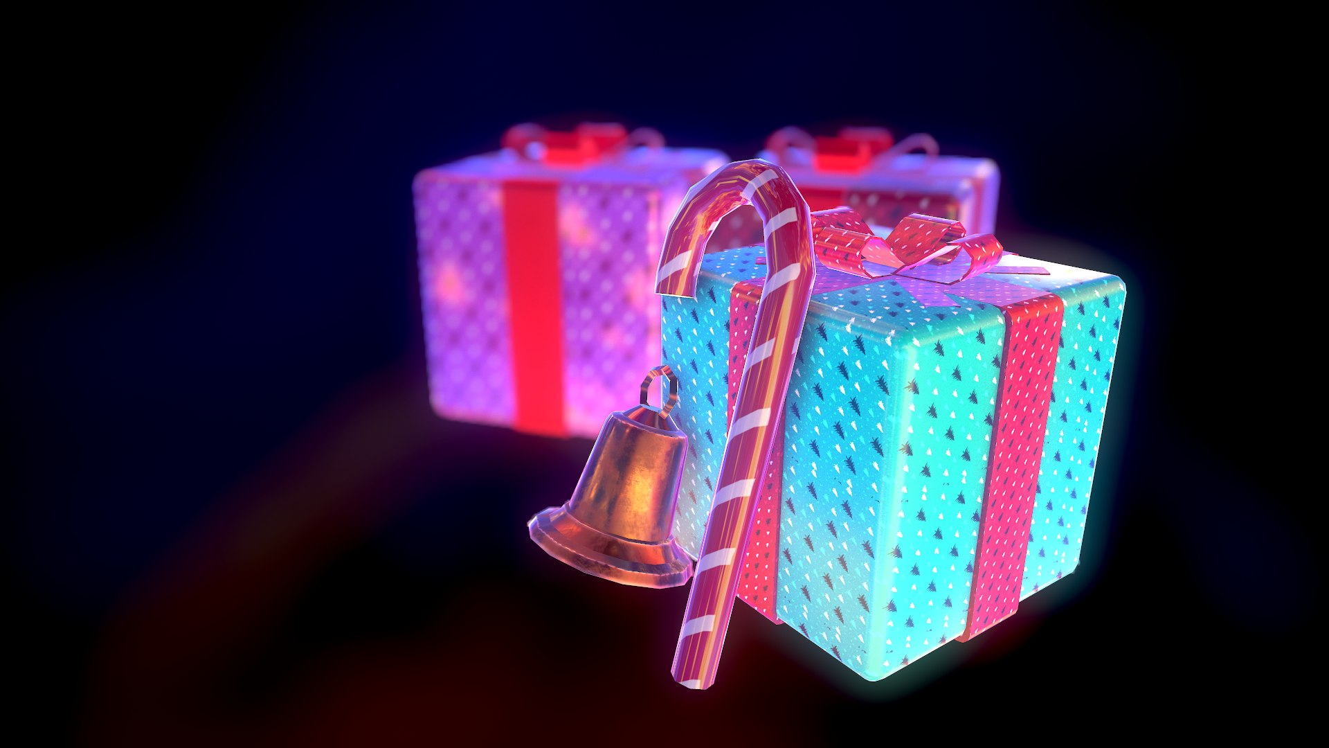 Free Christmas Pack 3d Model