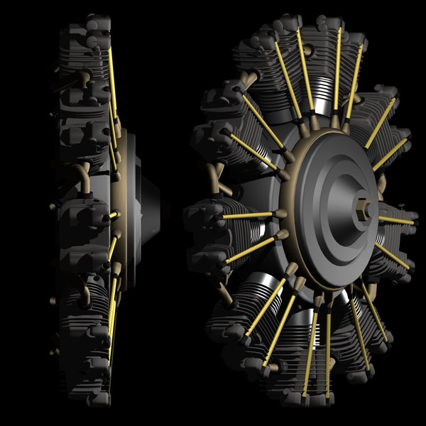 3D Model 9 Radial Aircraft Engine - TurboSquid 1379544